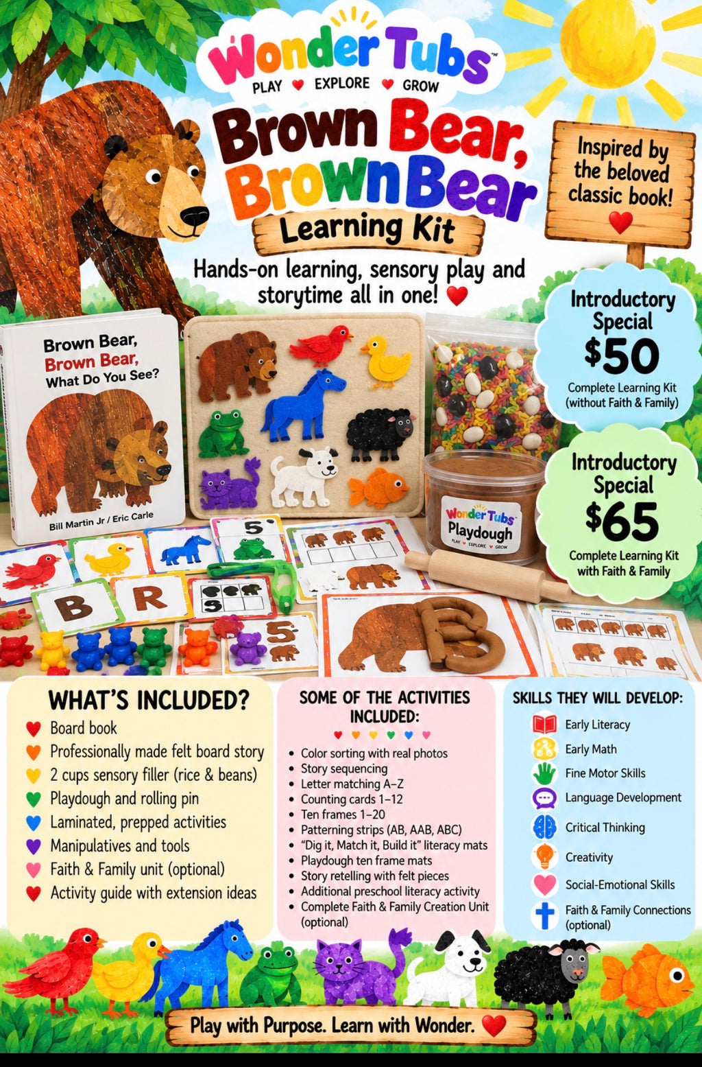 Brown Bear Math and Literacy Bundle
